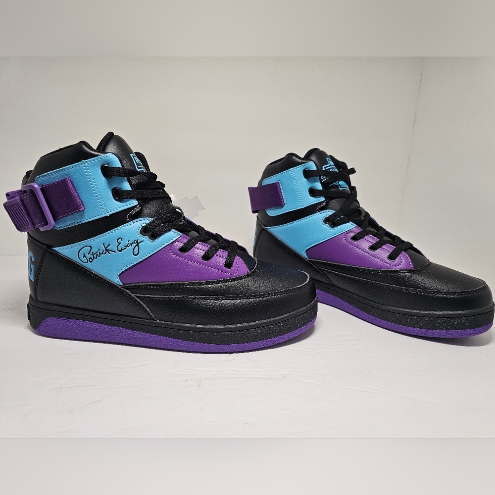 Patrick Ewing Men's Athletic Shoes - Black, Blue, and Purple